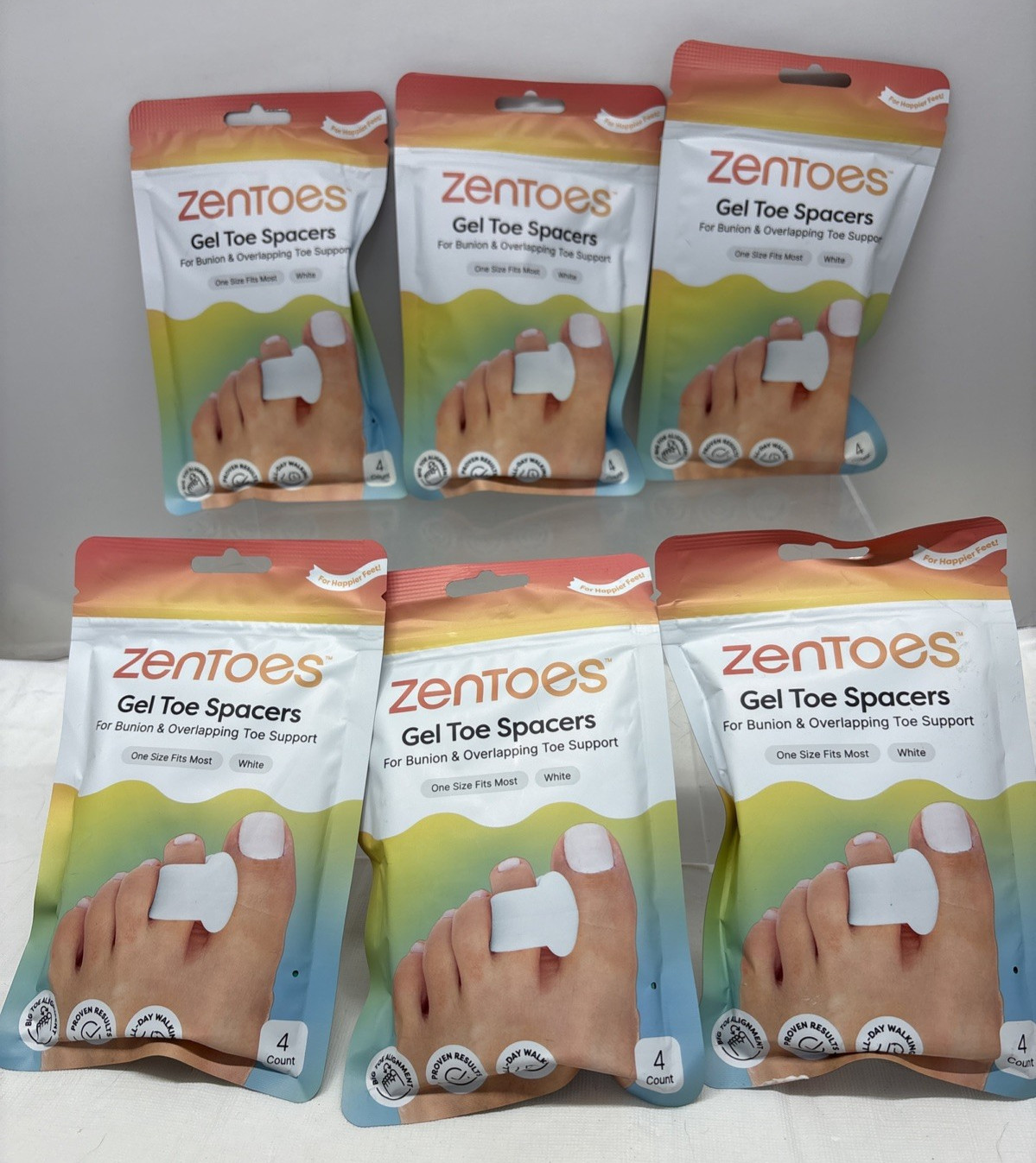24 X ZenToes GEL TOE SPACERS FOR BUNION & OVERLAPPING TOE SUPPORT (B101