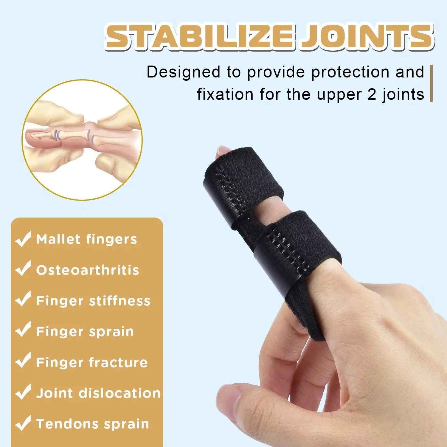 Trigger Finger Brace Splint Support Protector Corrector Adjustable Straightener