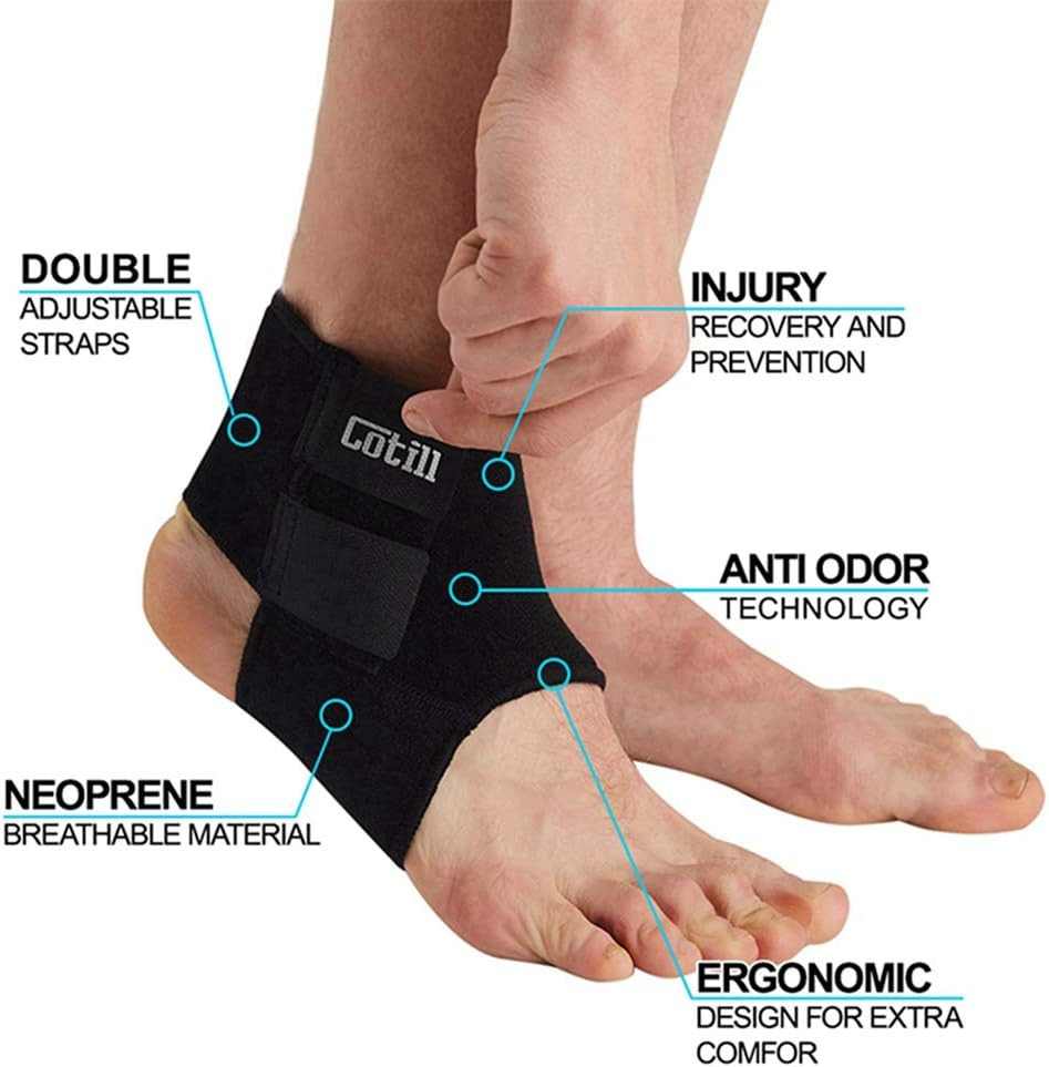 Apoyo Para Tobillo Hombre Y Mujer Neopreno Transpirable Tobillera Ajustable
