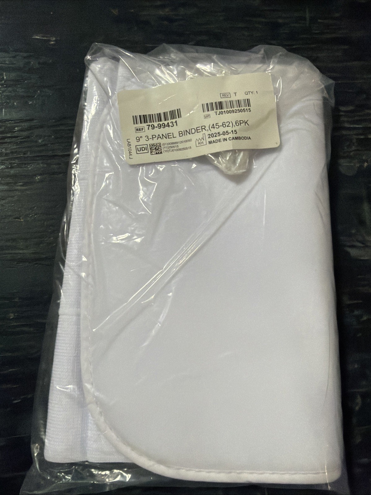 PROCARE Abdominal Support 3 Panel Binder 9 Inch Adult 79-99431 Pack Of 6