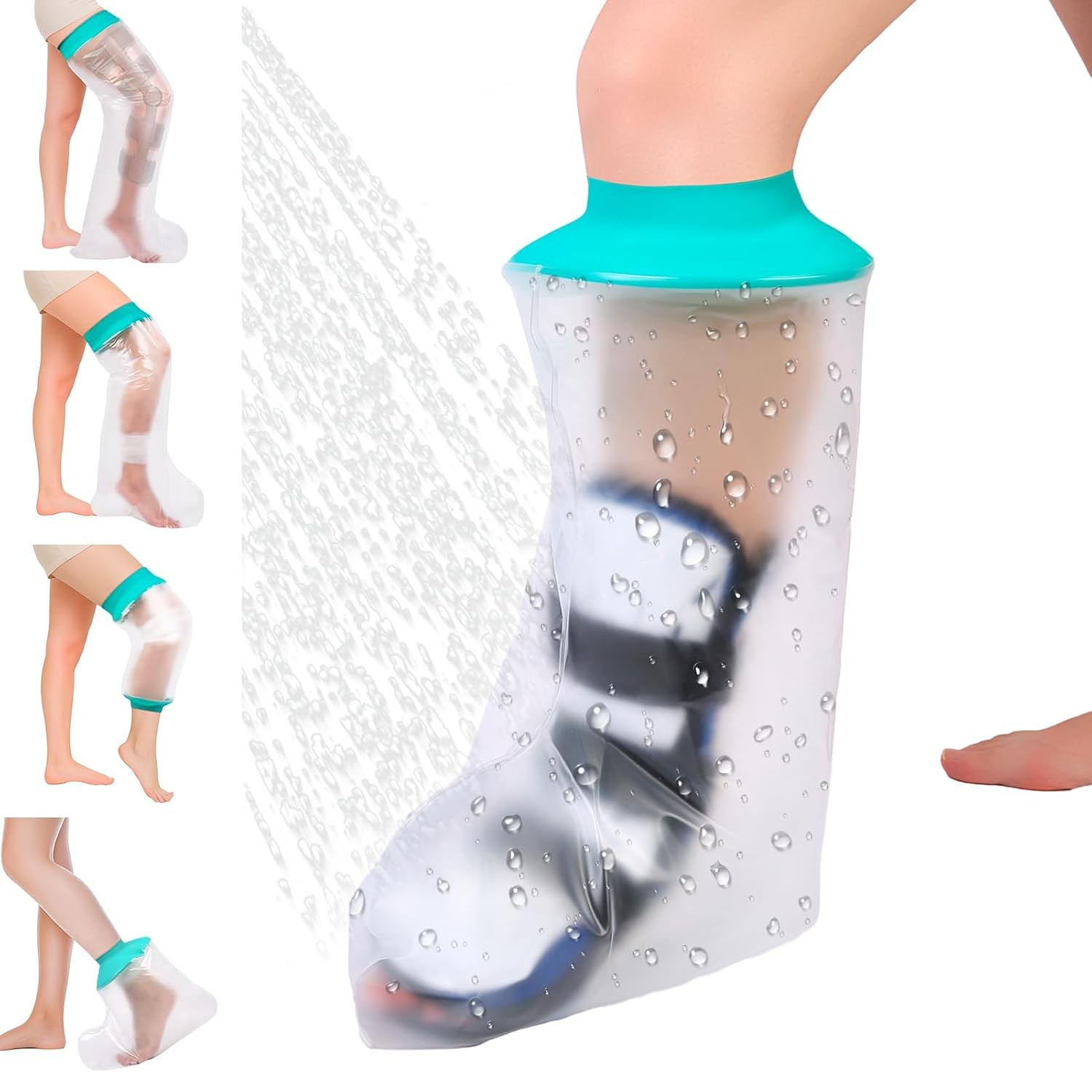Waterproof Leg Cast Cover for Showering, Reusable Leg Cast Shower Sleeve