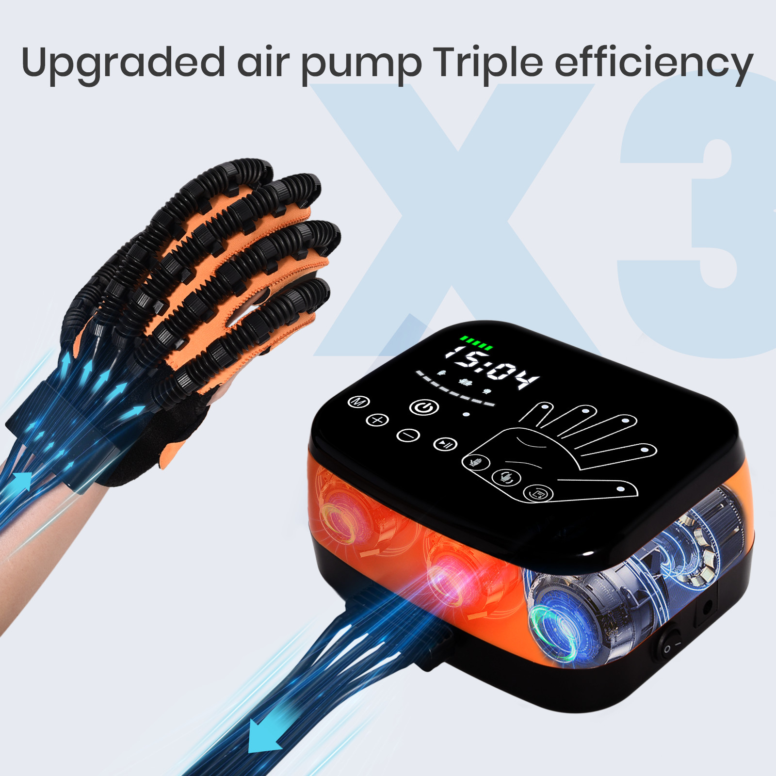 L Rehabilitation Robot Glove Hemiplegia Cerebral Training Finger Recovery, Left