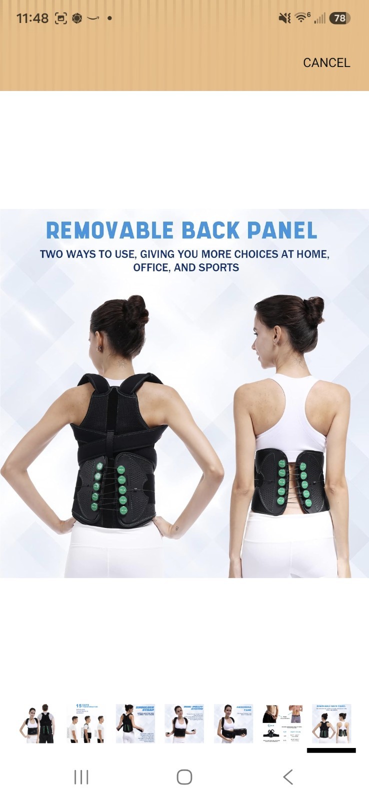 HKJD TLSO Adjustable Thorax/Lumbar/Sacrum Brace for Kyphosis/Osteoporosis L