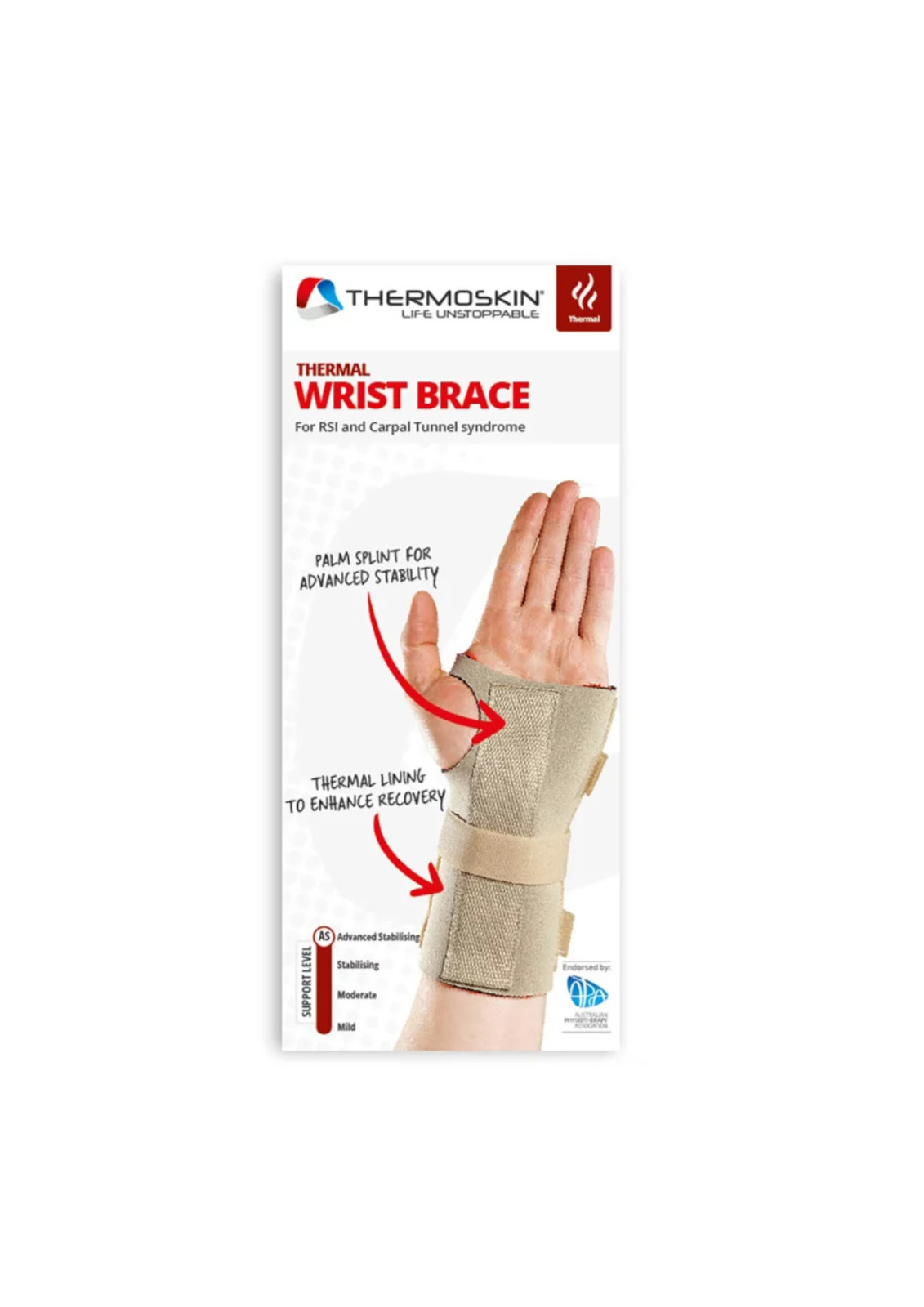 Thermoskin Thermal Wrist Brace Right Advanced Stabilizing Moderate Support Level