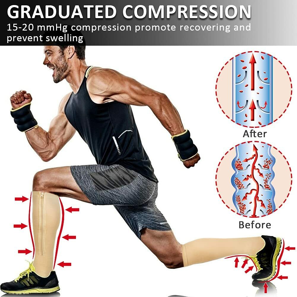 Knee High Medical Grade Stockings 20-30 mmHg Men Women Compression Socks Edema