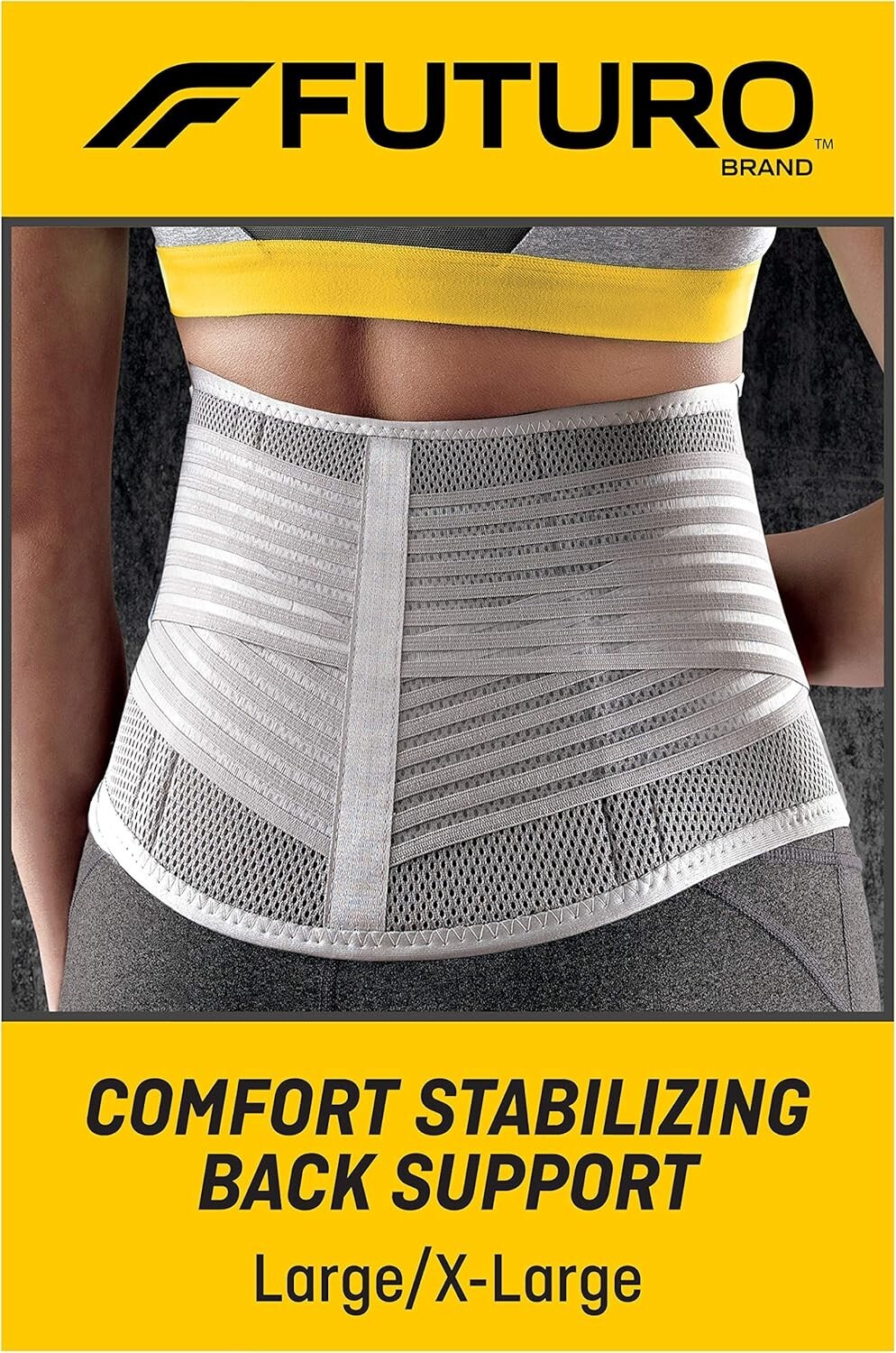 FUTURO Comfort Stabilizing Back Support, Ideal for Everyday Activities, Large/XL