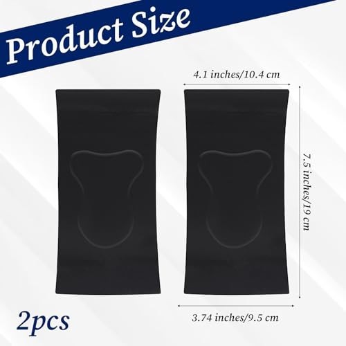 Hpmjz 2 Pcs Achilles Tendon Heel Protector Compression Padded Medium, Black