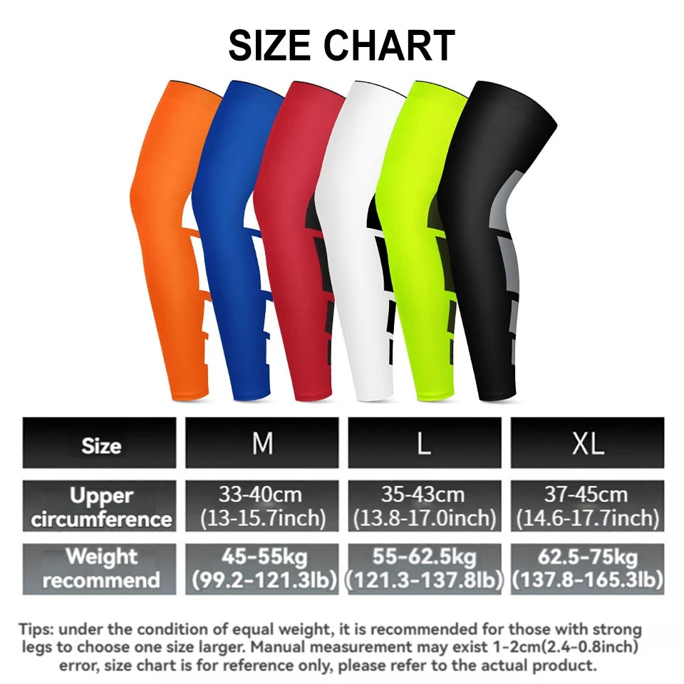 1PC Leg Compression Sleeves Lengthened Elastic Compression Leggings Spor