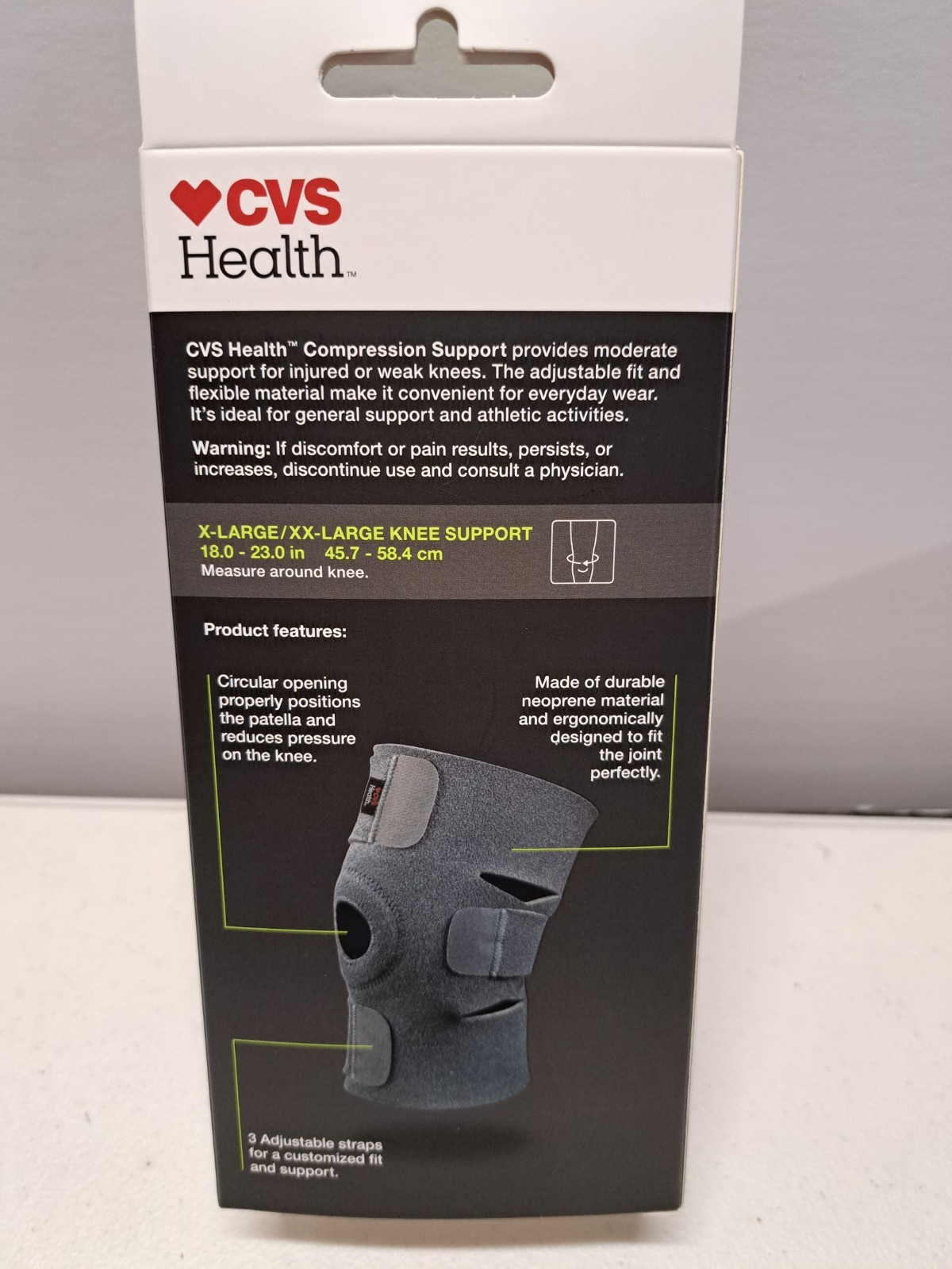 CVS Health Knee Compression Support – Moderate Support – Size XL/XXL New In Box