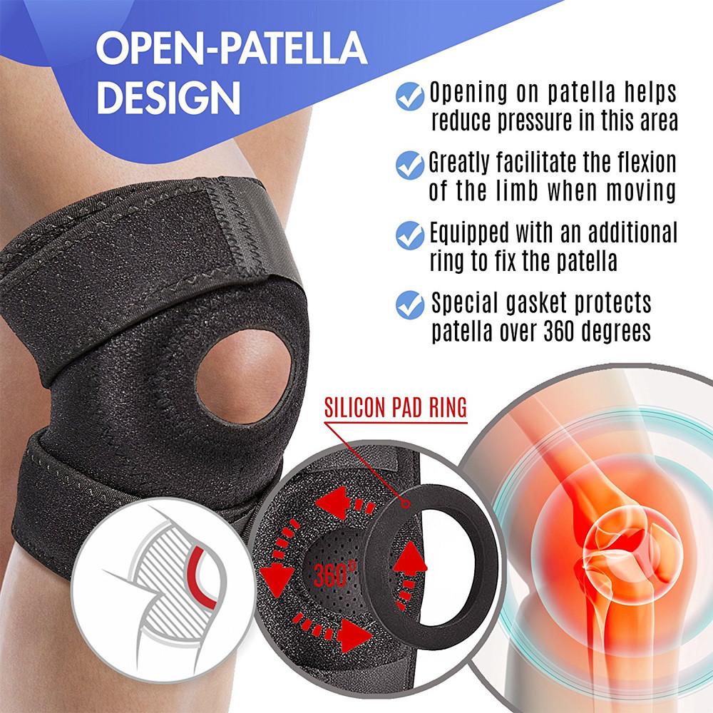Knee Support Patella Stabilizer Strap Band Tendon Brace Joint Pain Sport Gym