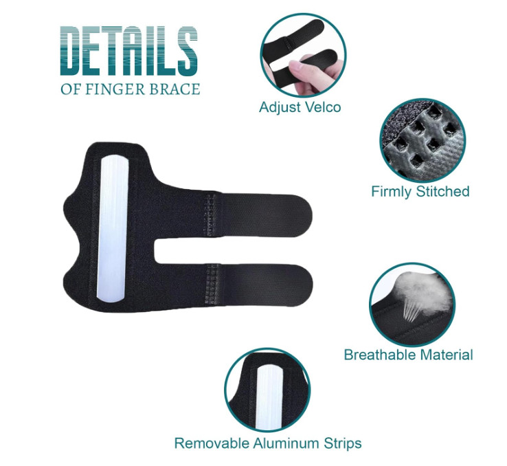 Finger Splint 2Pcs, Trigger Finger Splint Brace for Middle, Index, Ring Fingers