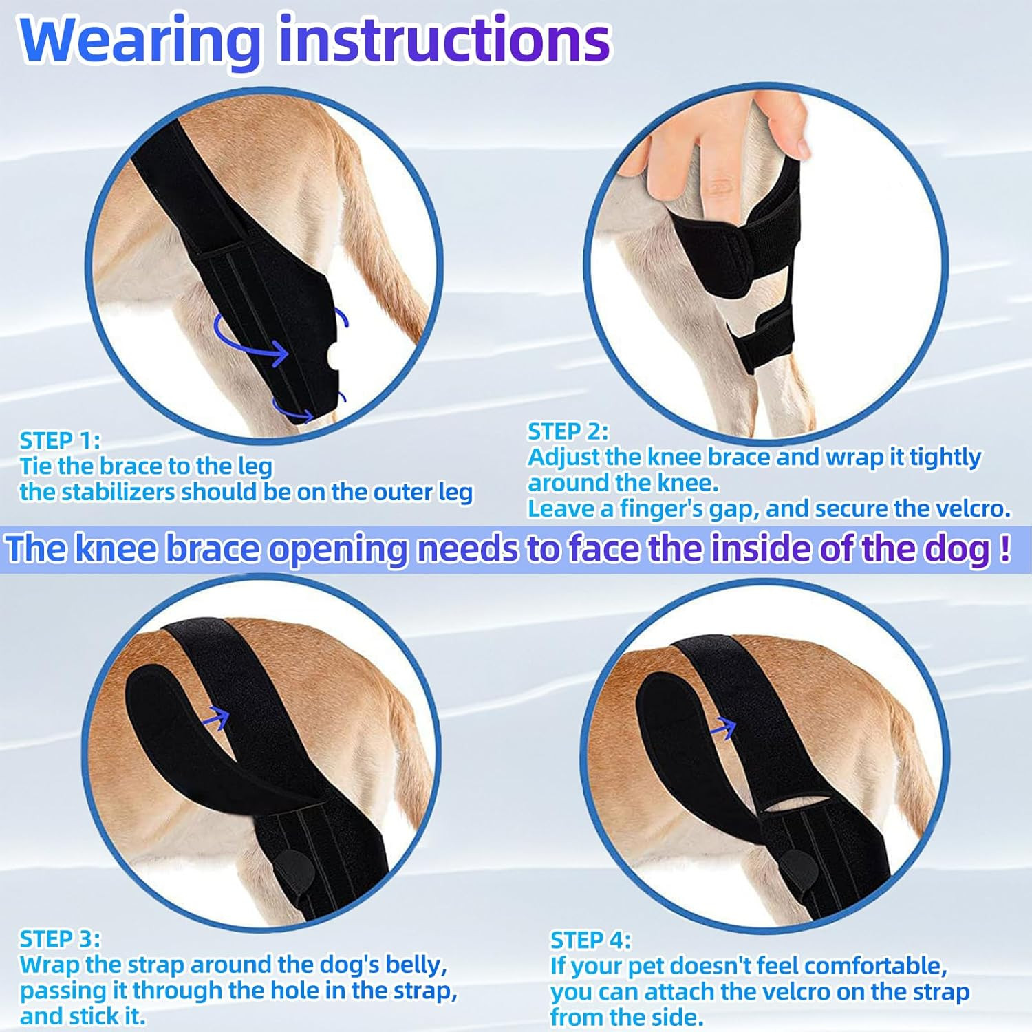 M Dog Knee Brace for Torn Acl Hind Leg for Support with Cruciate Ligament Injury