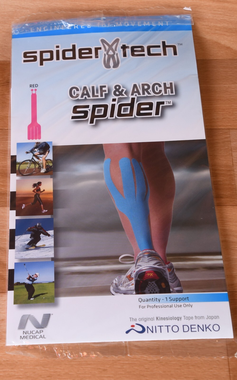 Spider Tech Precut Calf & Arch support tape-4 Packs
