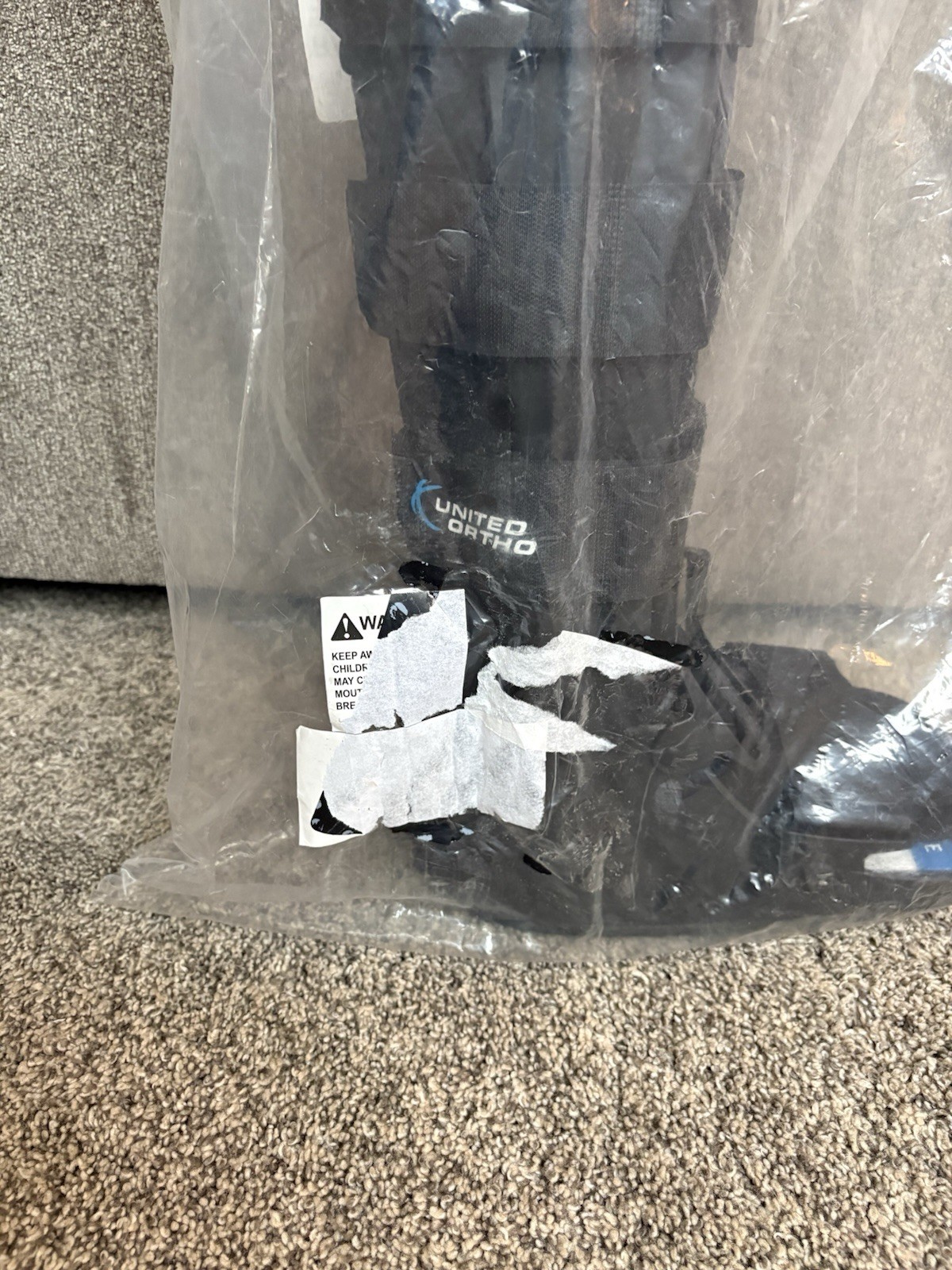 United Ortho Air Cam Walker Fracture Boot Walking Brace Black Size Medium