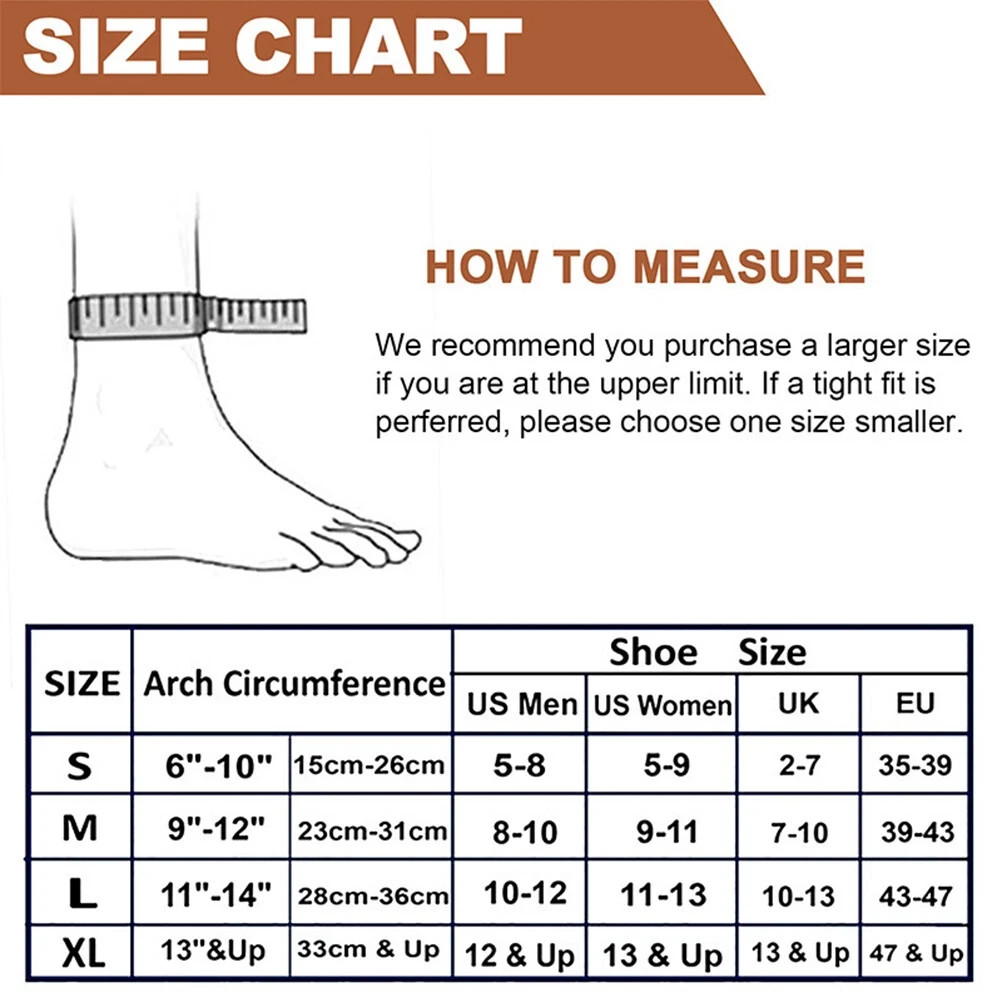 Copper Ankle Support Brace Compression Sleeve Elastic Foot Pain Relief
