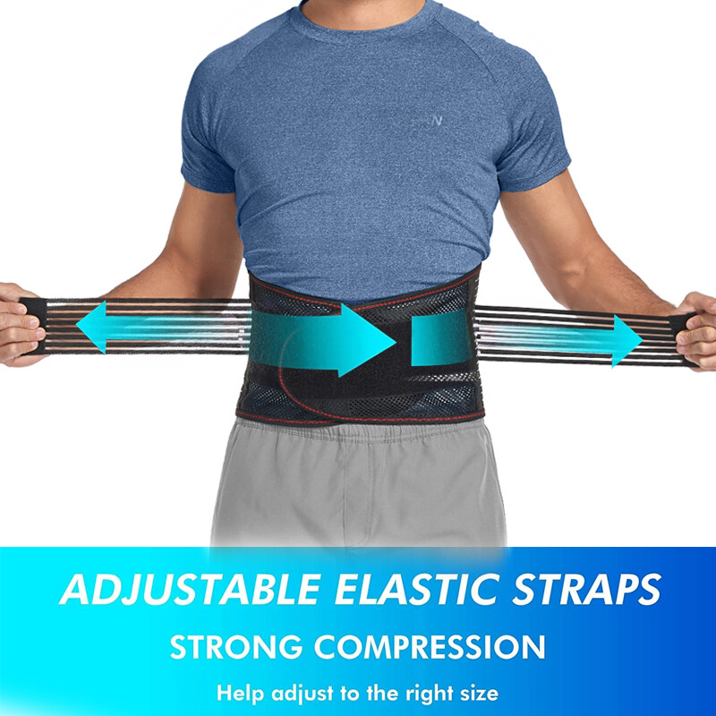 Ergonomic Back Brace for Lower Back Support Pain Relief with Lumbar Steel Stays