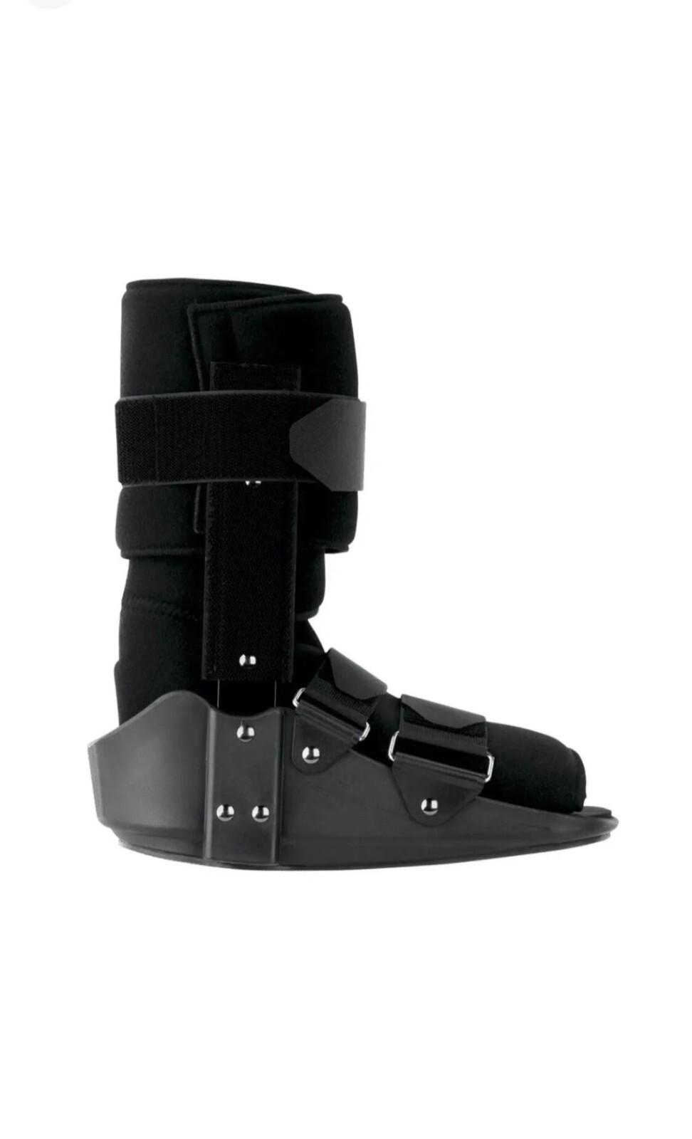Breg Fixed Black Ankle Walker Boot Short XS Hook & Loop Strap