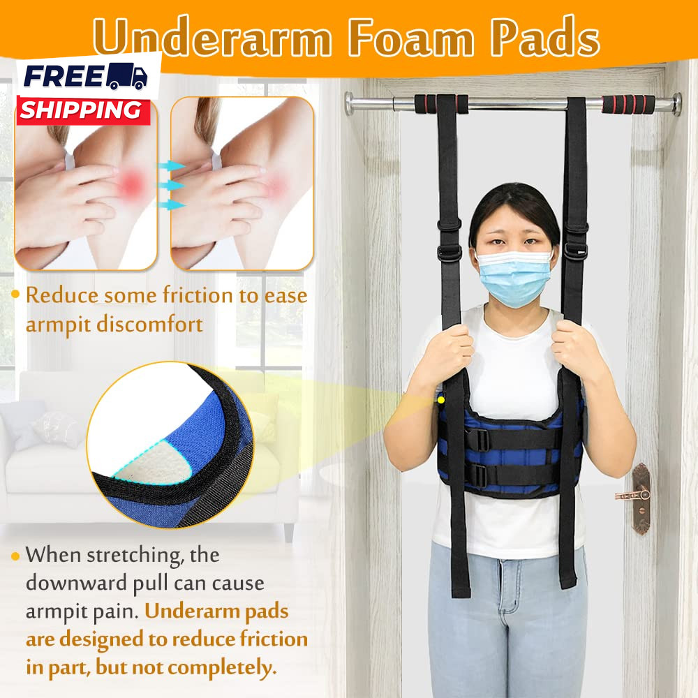Back Stretcher Lumbar Traction Device Spine Decompression Belt for Pain Relief