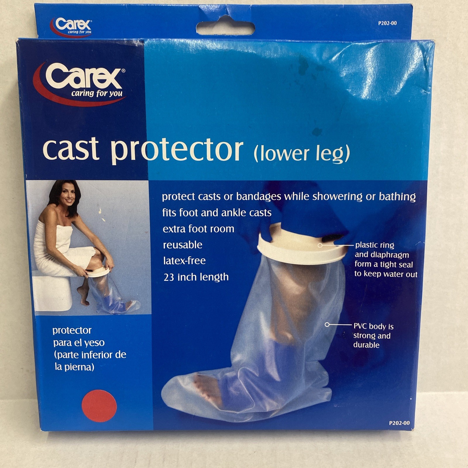 Carex- Cast Protector, Lower Leg Protects Cats And Bandages In Shower & Bath