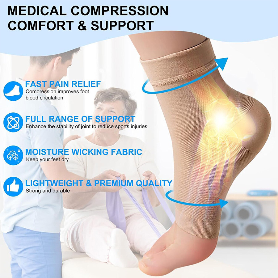 3 Pares Calcetines Neuropatía Caliente Para Mujeres y Hombres, Alivio Calmante