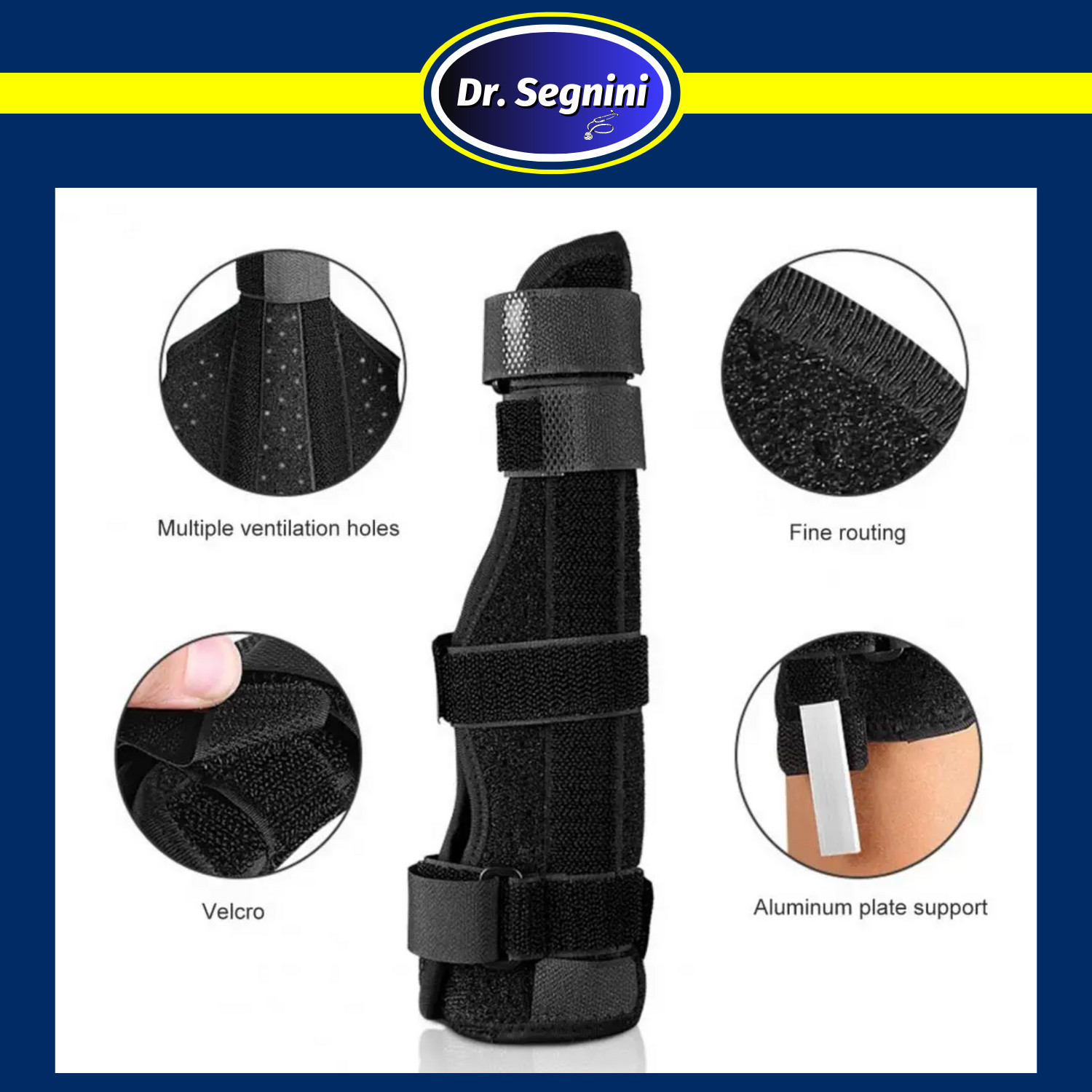 Dr. Segnini Two Fingers Cushion Elastic Strap Breathable Fastening Design Finger