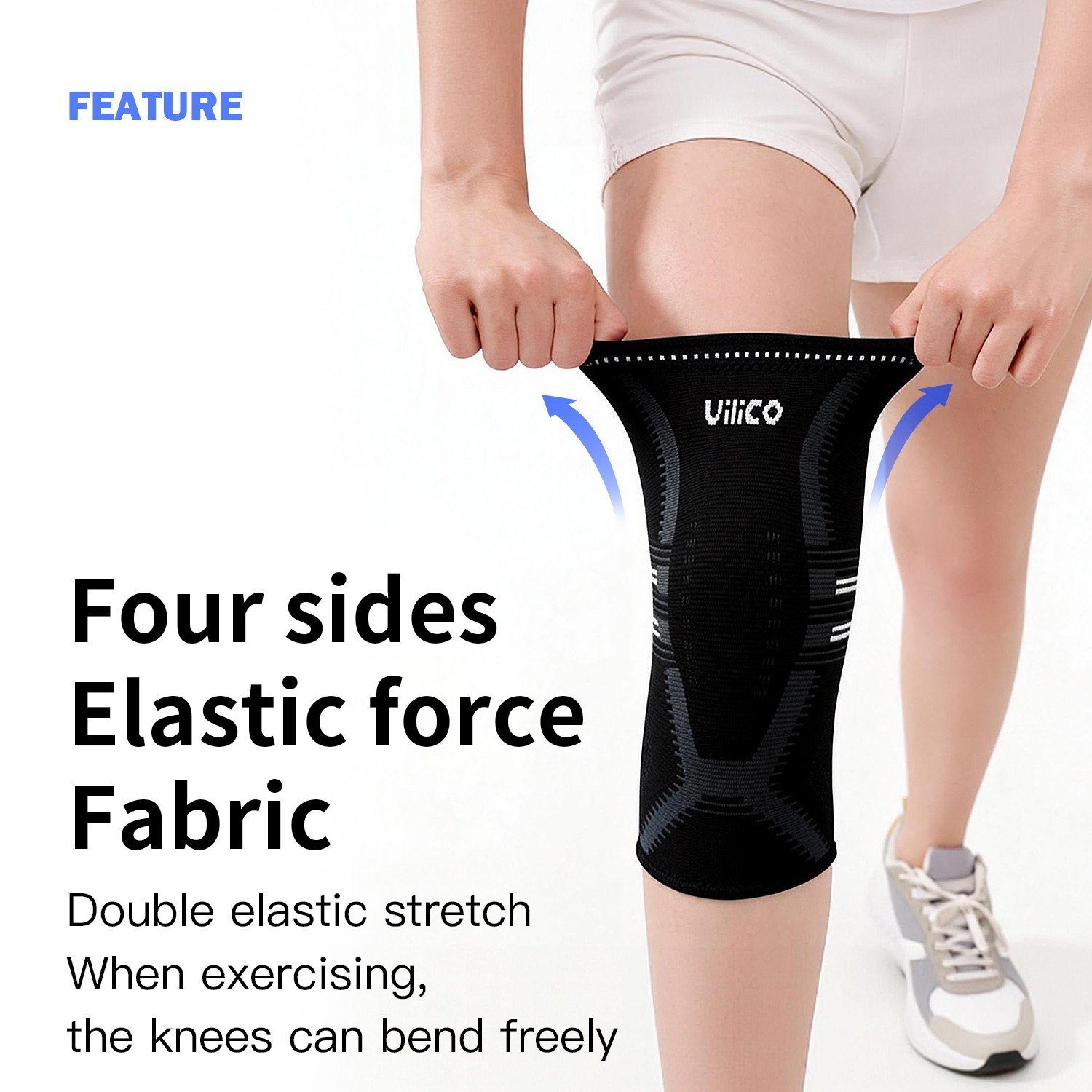 Knee Sleeve Compression Brace Support For Sport Gym Joint Pain Arthritis Relief