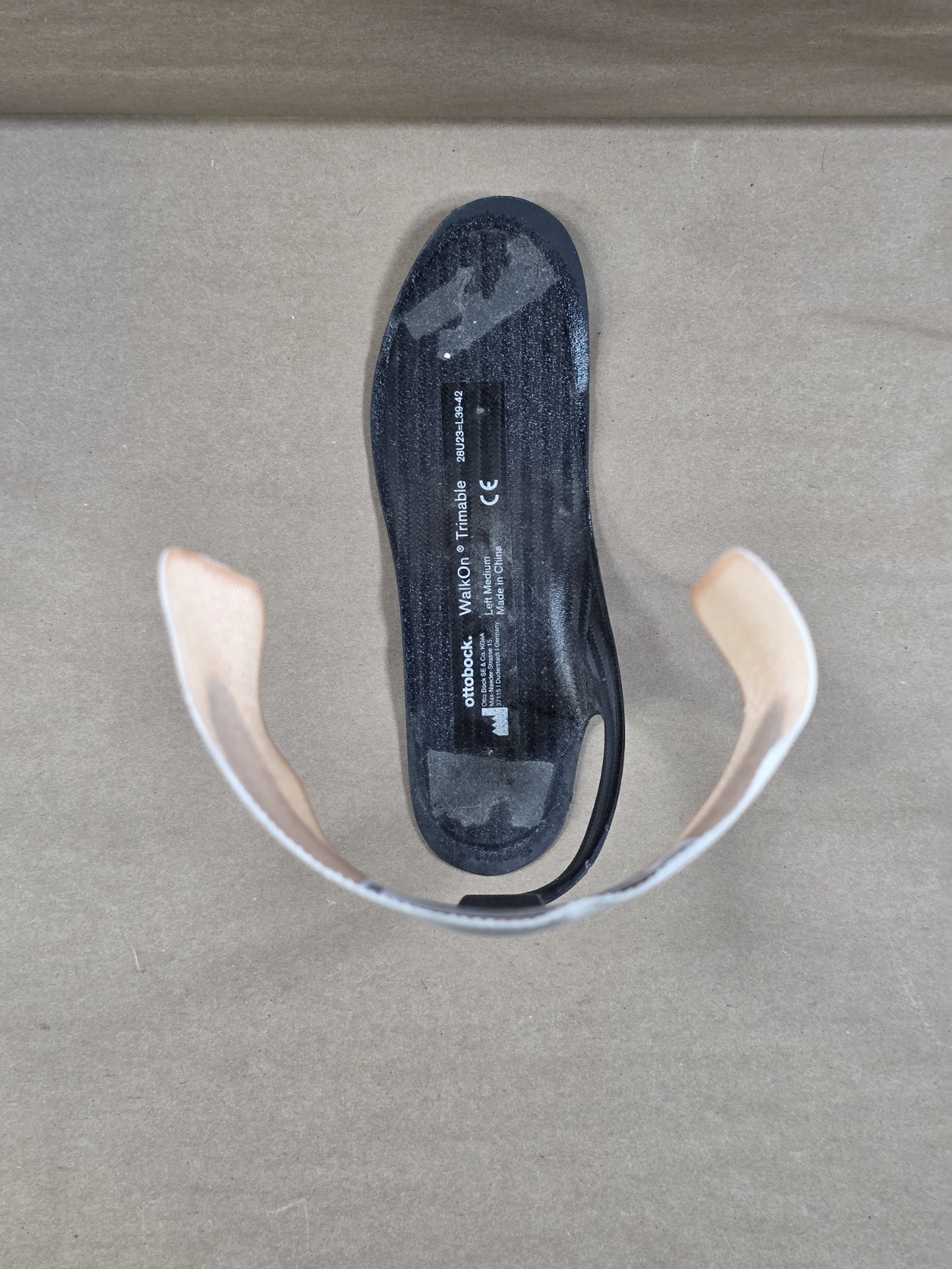 Ottobock WalkOn Trimable 28U23 Left Medium L39-42 Carbon Fiber AFO Brace