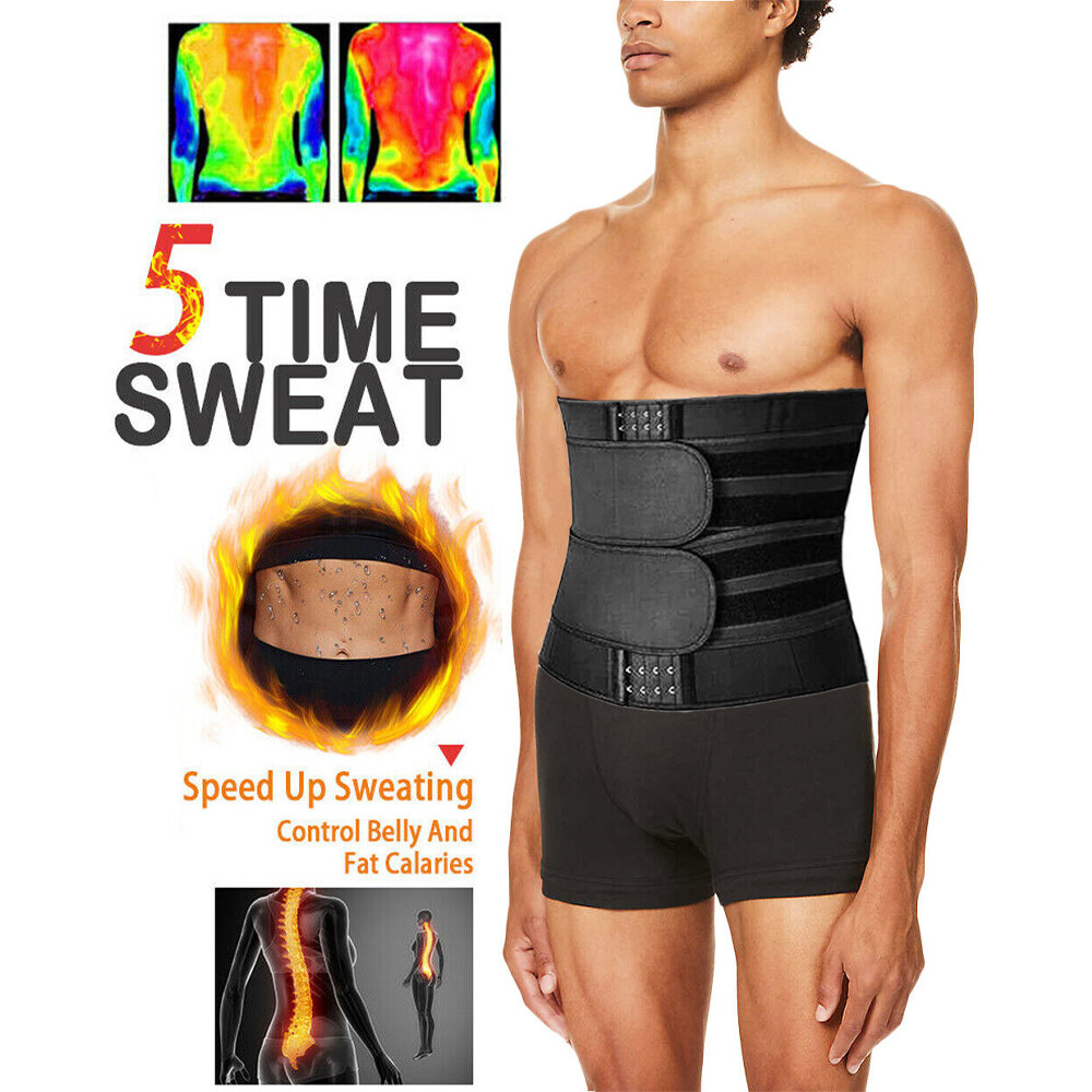 Men Women Neoprene Waist Cinchers Weight Loss Trimmer Belt Anti-Humpback Wrap
