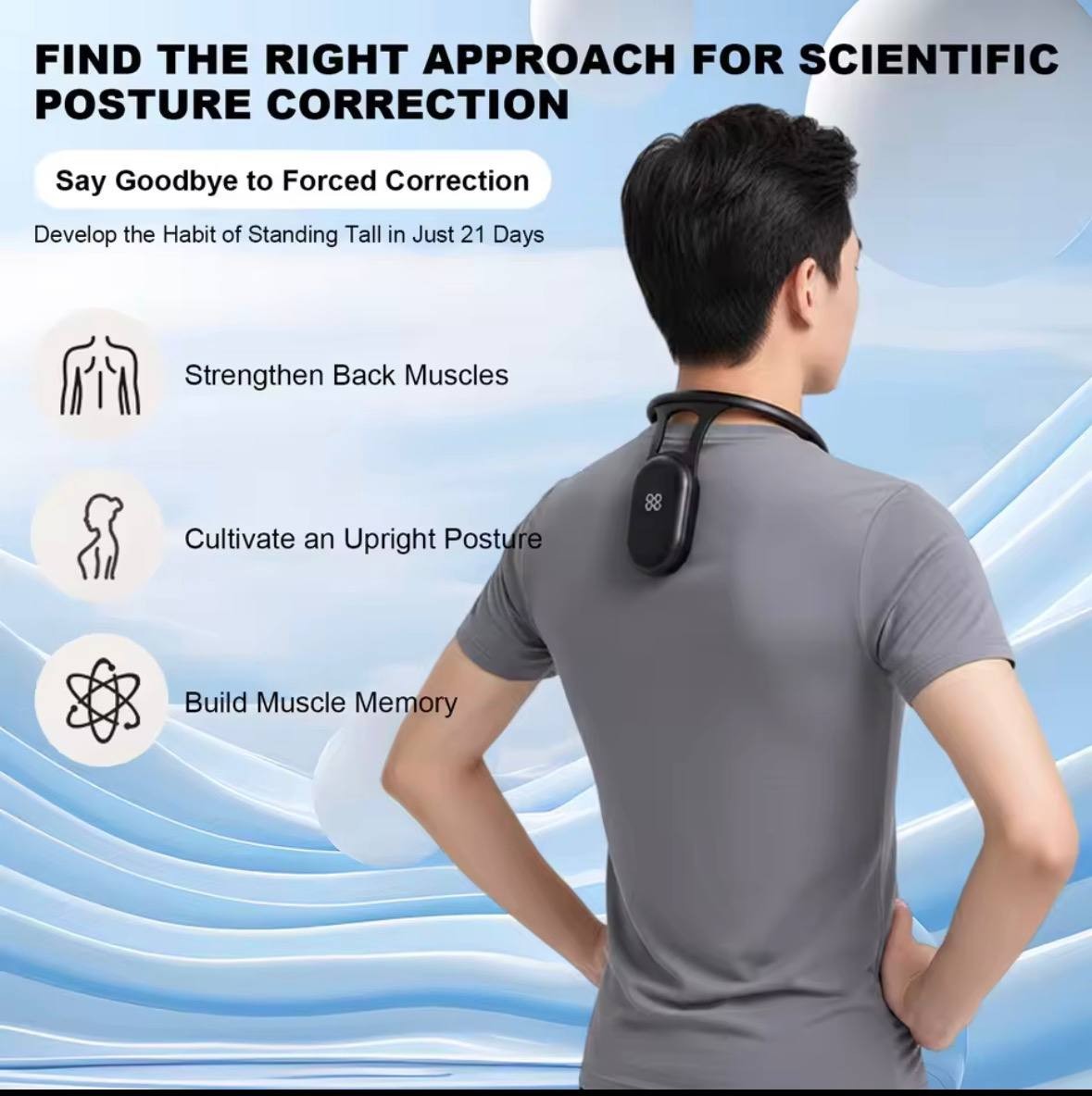 Back Straightener with Smart Vibration Reminder Intelligent Posture Trainer Real
