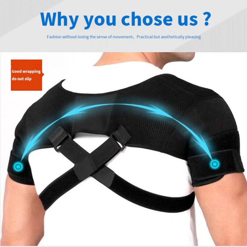 Adjustable Double Shoulder Support Back Posture Corrector Wrap for Pain Relief