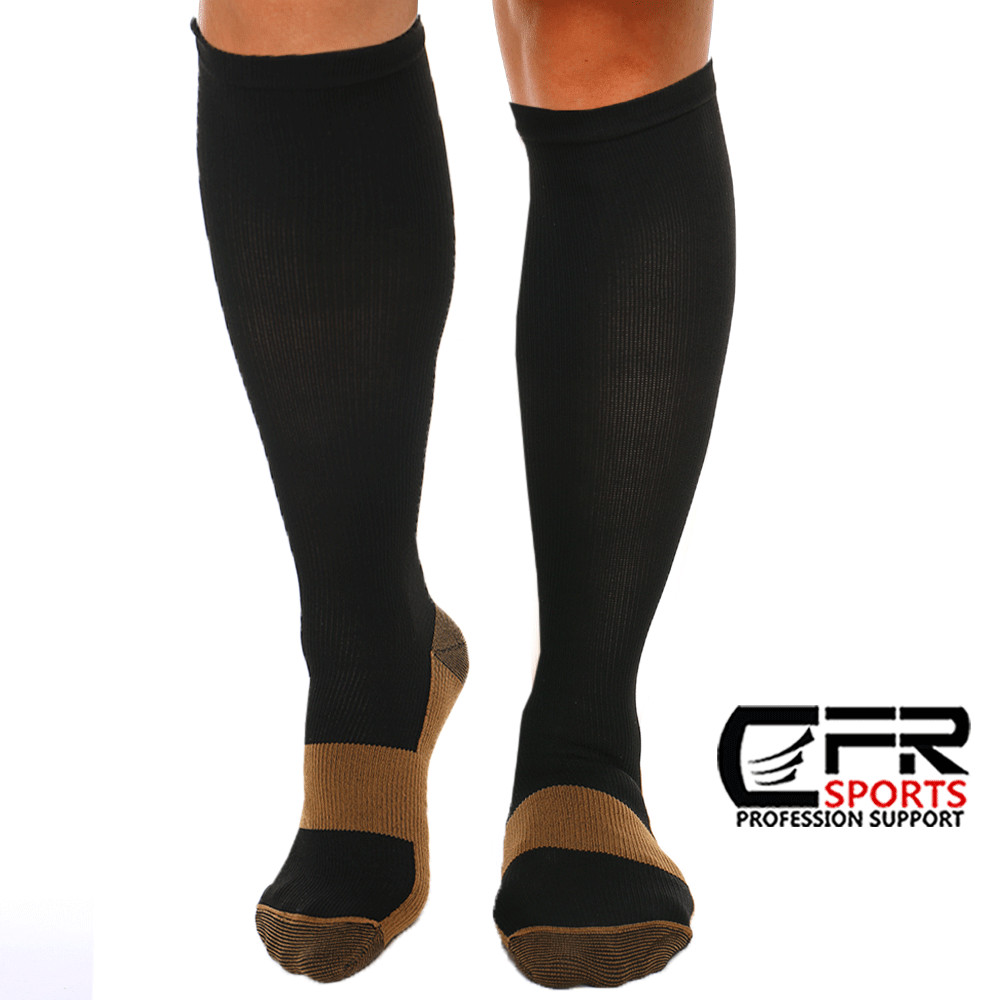 Copper Compression Socks 15-20mmHg Best for Men Women Running Athletic Medical *