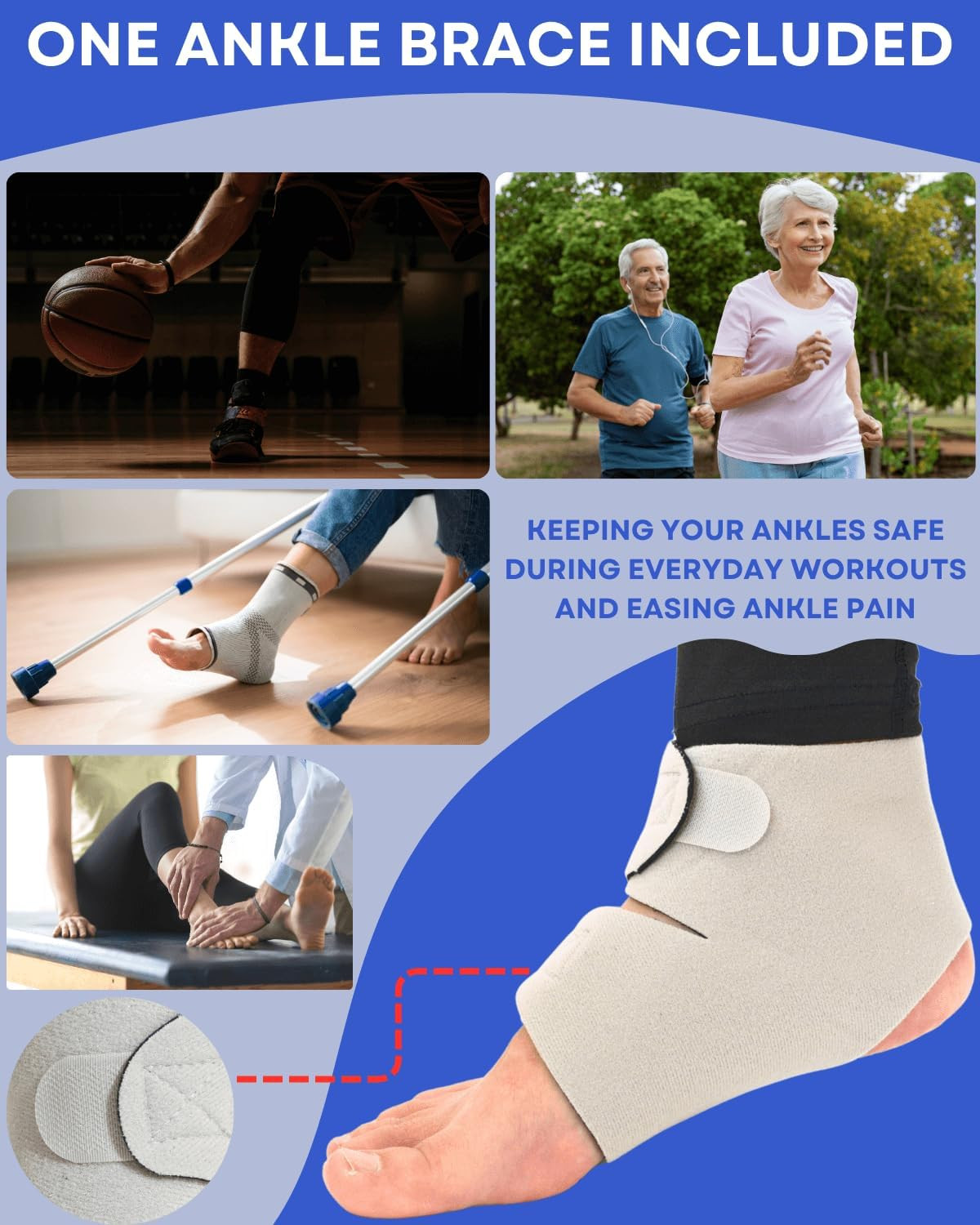Ankle Strengthener, Single Leg Balance Board for Ankle Rehab, Foot Trainer for M
