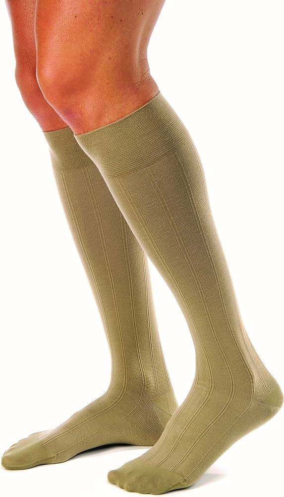 Jobst Men Casual Knee High Socks-15-20 mmHg Khaki Small – 113108