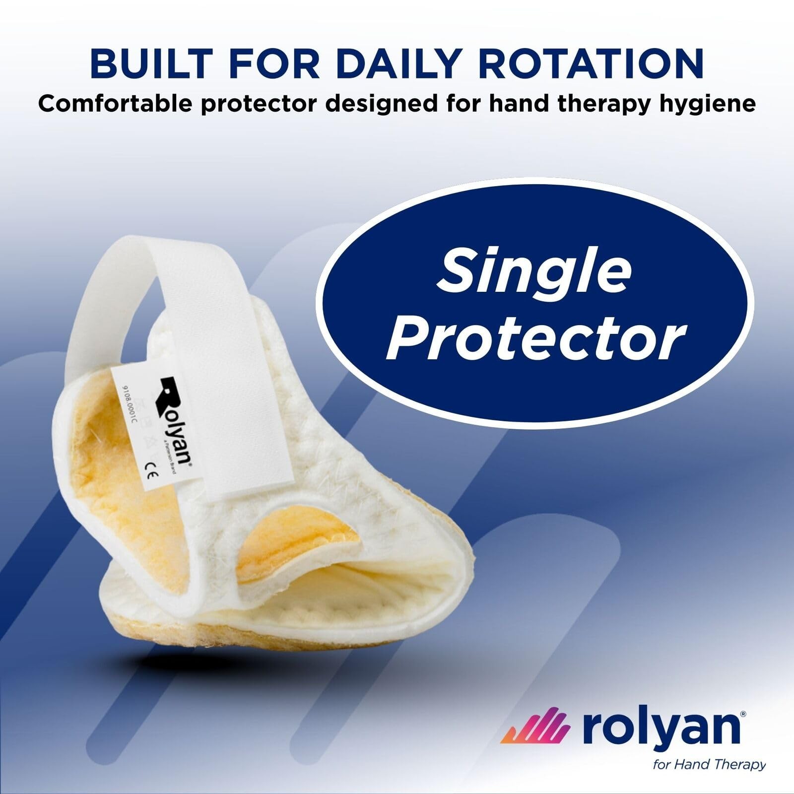 Rolyan Palm Protector with Finger Separators, Left Handed Glove for Finger Contr