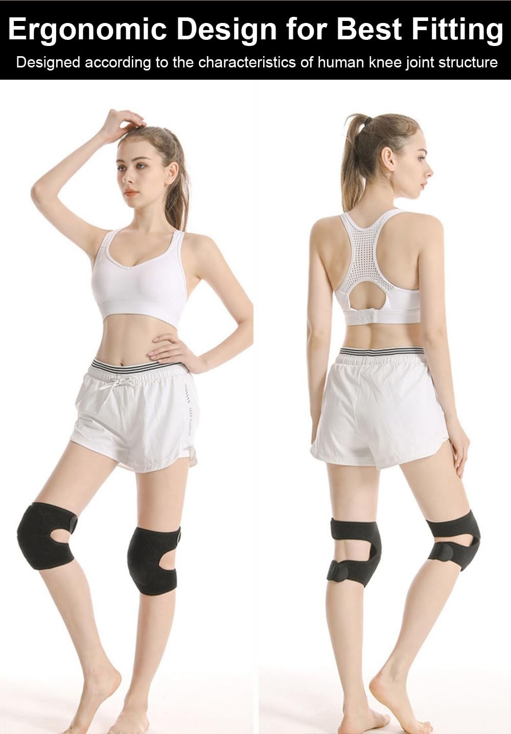 Knee Pads for Women & Men Soft Dance Knee Pads with Adjustable Bands Volleyba…