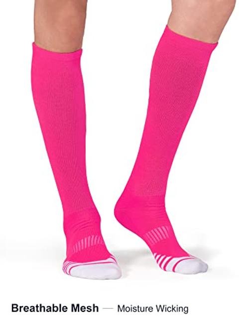 2/3 Pack Baseball Soccer Softball Socks for Kids Medium Hot Pink (2 Pack)