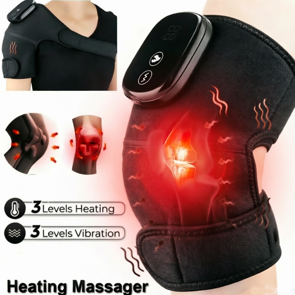 Electric Heating Knee Massager 3 in 1 Joint Care Brace Shoulder Elbow Protector