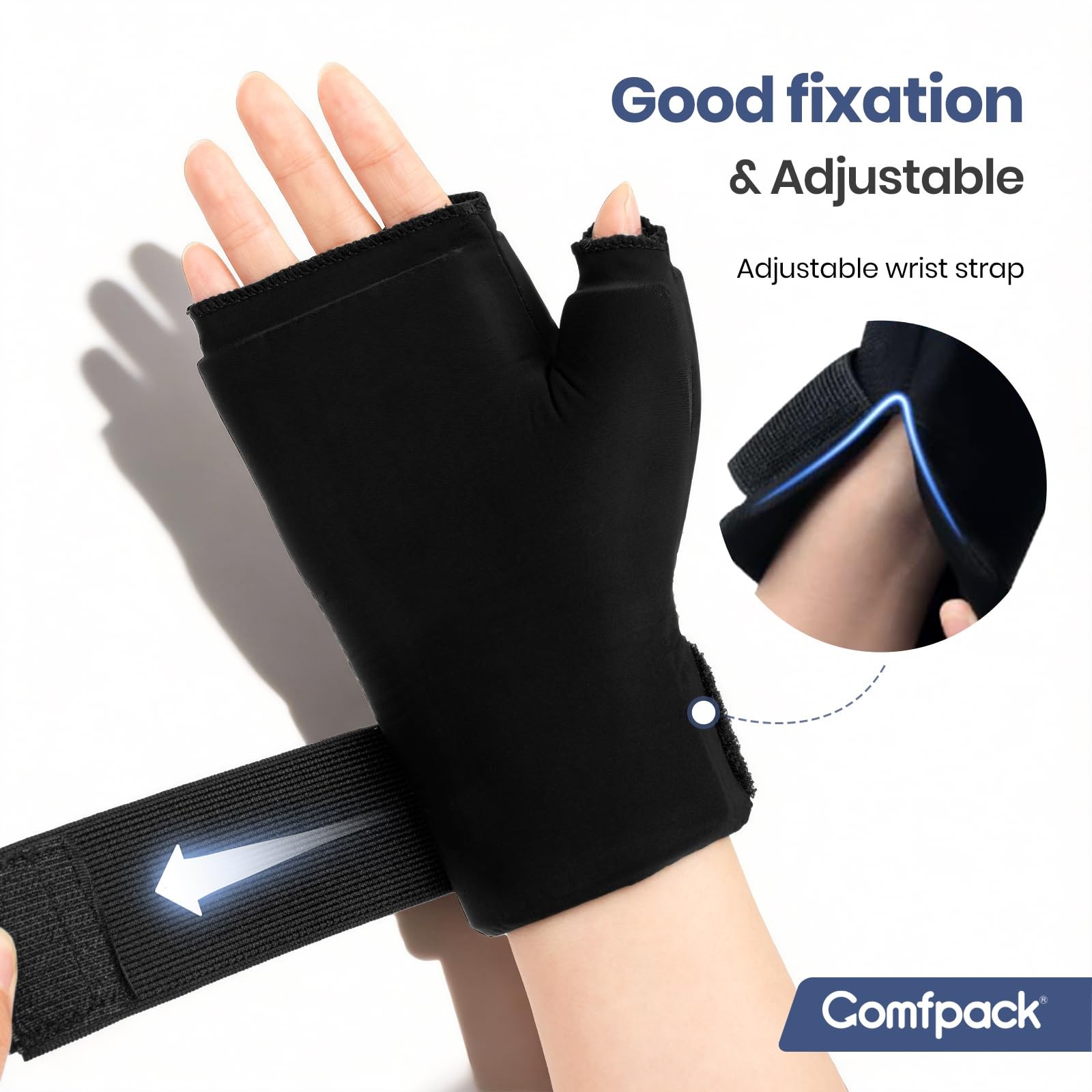 Hand Ice Pack Glove, Soft Gel Thumb Ice Pack Wrap Reusable Hot Cold Therapy W…