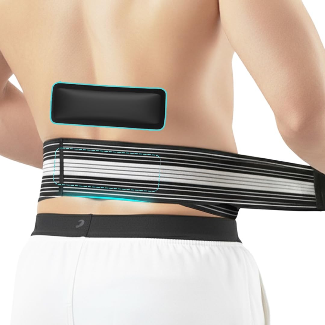 Canviu Back Brace for Lower Pain – Immediate Relief from Large, Black