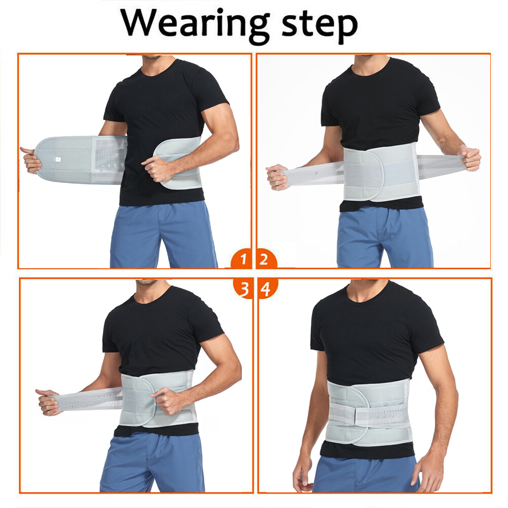 Adjustable Double Pull Lower Back Brace Lumbar Support Belt Sciatica Pain Relief