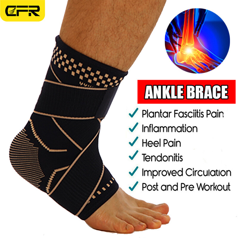 Copper Ankle Brace Copper Support Compression Sleeve Socks Foot Fasciitis Pain