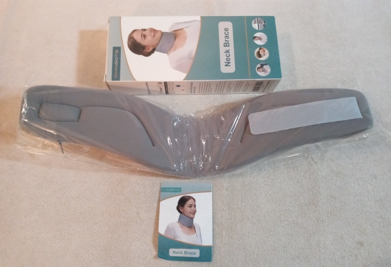 Shinsote NECK BRACE cervical soft padded collar size Large NIB