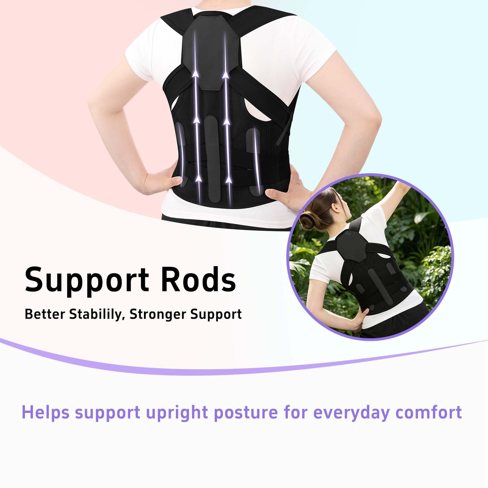 Posture Corrector for Women and Men, Adjustable Back Brace with Shoulder Supp…
