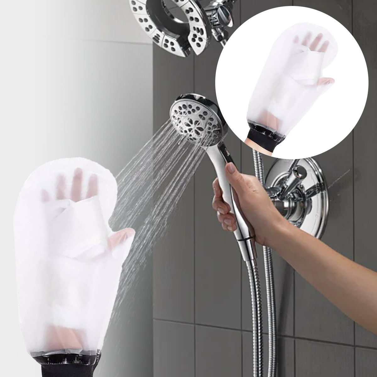 Transparent PVC Hand Cover for Casts Bandages Shower Protection