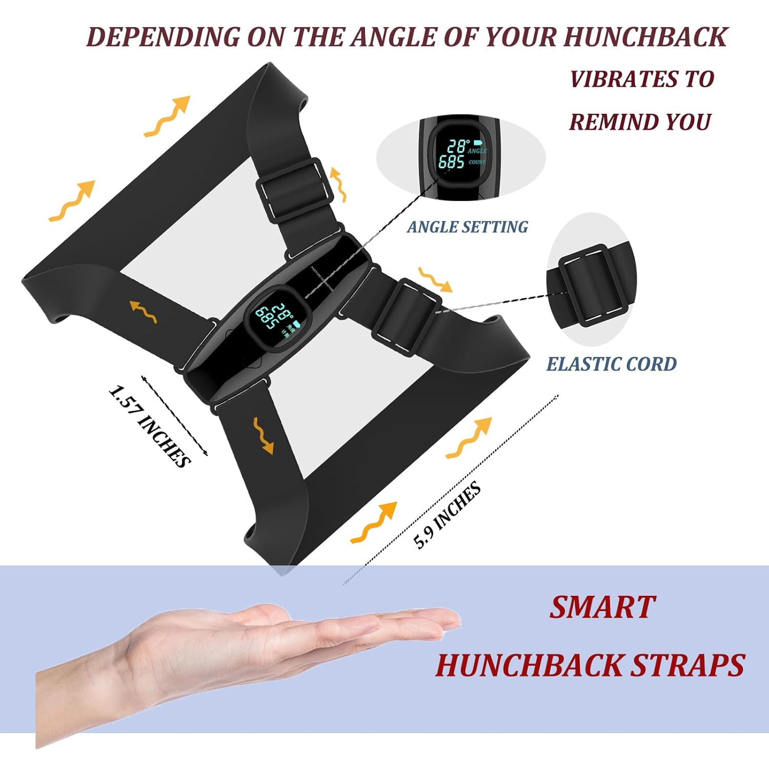 Upgraded Smart Posture Corrector Adjustable Posture Correction Angle with Vibrat