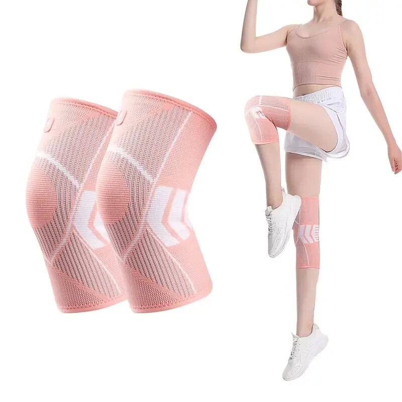 2 PCS Knee Sleeve Compression Knee Pads Breathable Nylon Knitted Kneepad XL