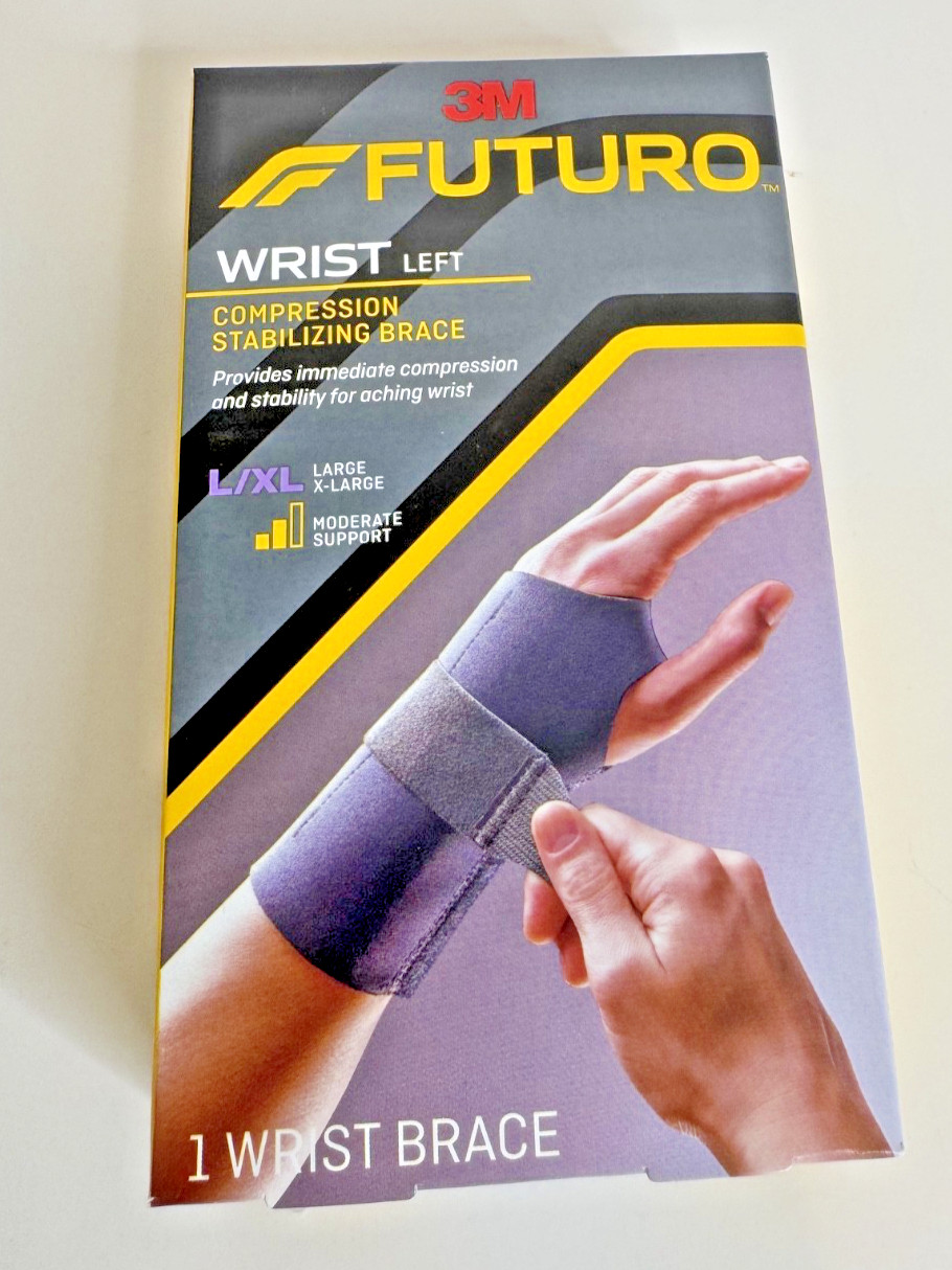 Futuro Wrist Compression Stabilizing Brace Left Hand (Black) Small/Medium