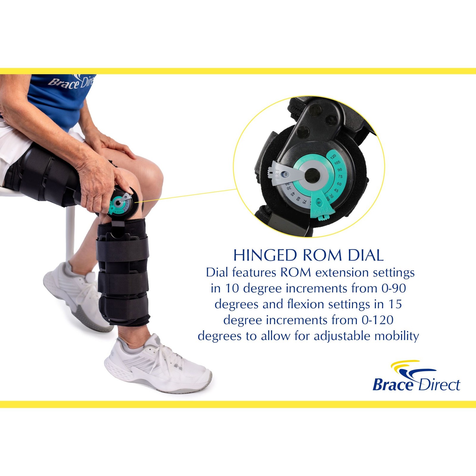 Post Op ROM T Scope Knee Brace for ACL, MCL, PCL