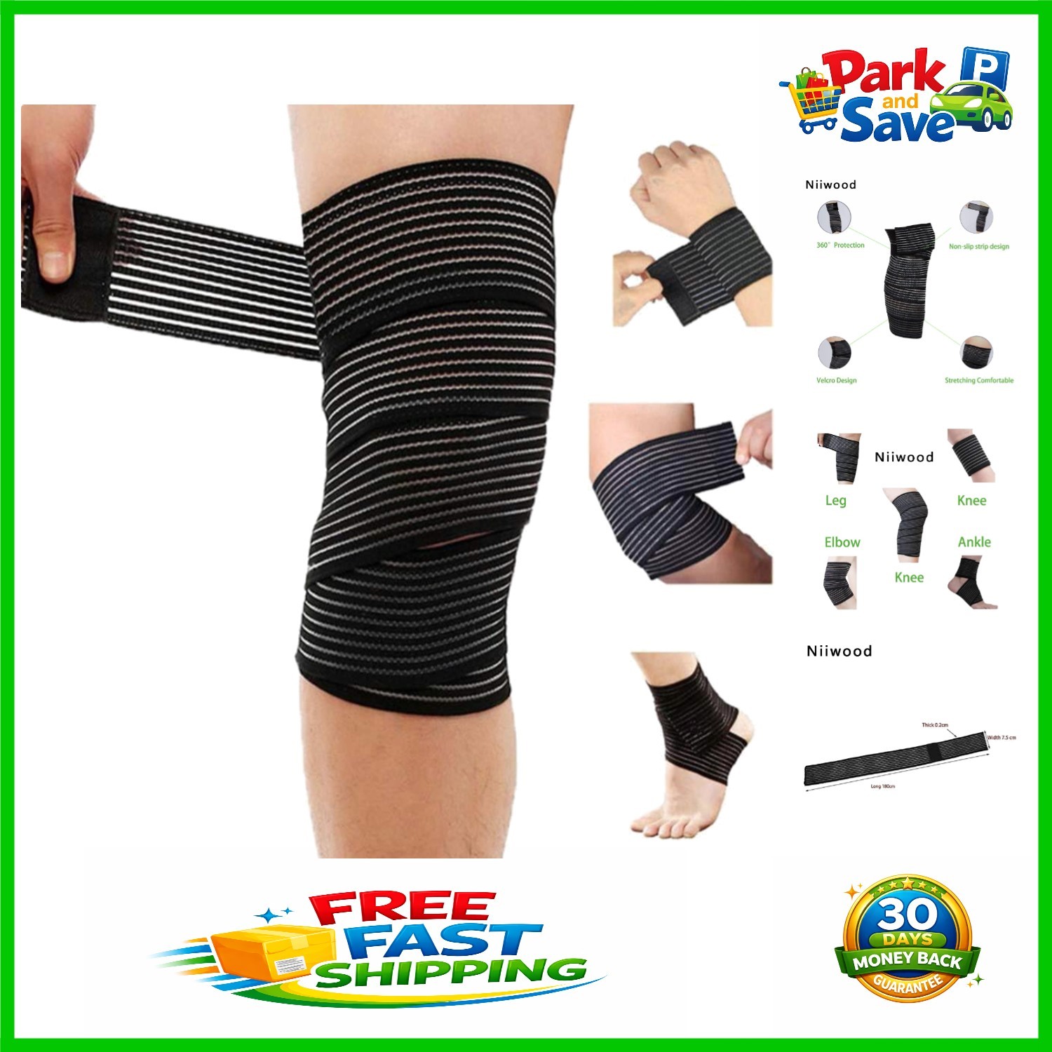 High-Quality Extra Long Knee Brace – Compression Support for Sports & Arthritis