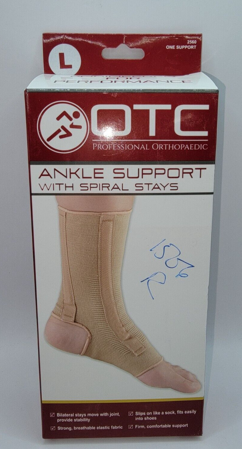 OTC Ankle Support w Spiral Stays Size L – New Opened Box/May Have Box Damage